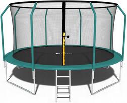 Dārza batuts Funfit bērniem 404cm ar ārējo tīklu un kāpnes | 5905771301521 | 5905771301521