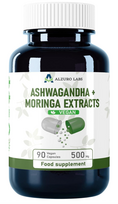 Alzuro Labs Ashwaganda (20:1 Extract) + Moringa (10:1 Extract) 90 kaps.