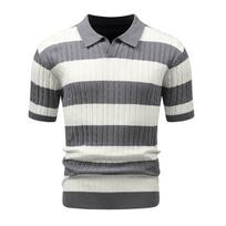 Megzti Dryžuoti Vyriški Polo Marškinėliai Hypestfit, Xl, Pilki, XL