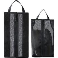 Parduotuvės krepšiai Neperšlampami Travel Shoe Bag, 2 Pack – juodi