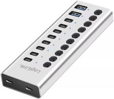 LogiLink Hub USB3.2 Gen1 10ports USB-A/C, on/off switch | UA0448 | 4052792076868