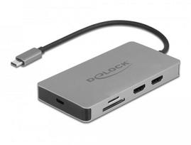 Delock USB Type-C™ stacja dokująca 4K - Dual HDMI MST / USB 3.2 / SD / LAN / PD 3.0 | 87004 | 4043619870042
