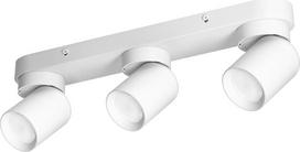 Baltas Led lubinis/sieninis šviestuvas su 3 Gu10 lizdais, reguliuojamas