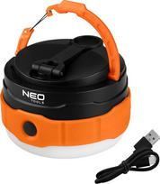 Neo 99-118 Kempingo lempa 3-in-1: šviestuvas, žibintuvėlis, powerbankas