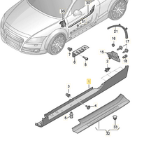 Vag Dažyta Slenksčio Danga Audi Tt 07 14 Originalus 8J0853856DGRU