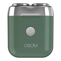 Barzdaskutė Mini plaukų skutimo mašinėlė-barzdaskutė OSOM Dual Blade Rotary Shaver OSOM02971, žalios spalvos