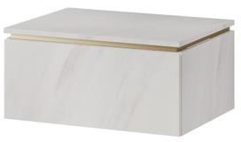 Pakabinama spintelė po praustuve Szynaka Meble Letto 03, 60x45.1 x28.6 cm, balta