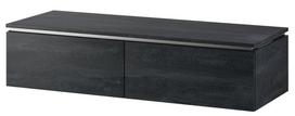 Pakabinama spintelė po praustuvu Szynaka Meble Letto 01, 120×45.1×28.6 cm, juoda