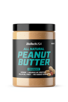 Biotech All Natural Peanut Butter, (žemės riešutų kremas) 1000 g - Su gabaliukais