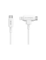 Hyper | HyperJuice Silicone USB-C to USB-C and Lightning Hybrid 60W Cable