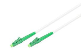 Digitus Fiber Optic Simplex Patch Cable, steel armored, Singlemode, LC/UPC to LC/UPC (white, 10 meters)