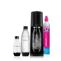 SodaStream Soda Maker Terra Megapack QC black, Schwarz, including 3 bottles (2270214)