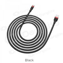 USB kabelis HOCO U72 "Type-C" 1.2m silicone (juodas)