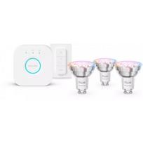 Philips Basis Starter-Set: 3 smarte Lampen GU10 (345 lm) + Dimmer Switch