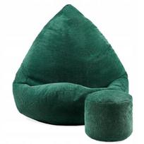 Sėdmaišis su pufu Mega Dot Velour XL, 90x120 cm, žalias
