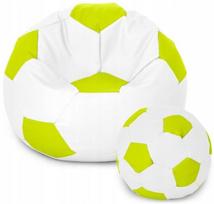Sėdmaišis su pufu Ball XXXXL (100 cm), White/Lime