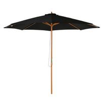 Medinis sodo skėtis 300 cm - juodas
