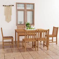 7 dalių sodo valgomojo baldų komplektas 150x90 cm tikmedžio masyvas