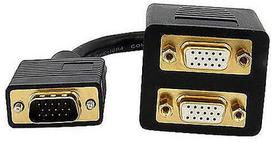 Laidas StarTech Splitter Cable VGA Dual Monitor Video VGA, VGA, 0.3 m, juoda sp.