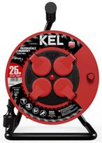 Ilgintuvas su rite Kel Professional Line, H05RR-F, 3 x 1,5 mm², 25 m, IP44, 4 lizdų