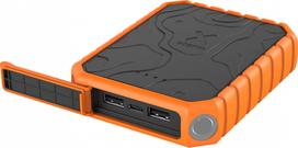 Nešiojamas įkroviklis (Power bank) Xtorm Rugged outdoor, 10000 mAh, juoda sp./oranžinė sp.