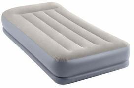 Pripučiamas čiužinys su pompa Intex Dura-Beam Pillow Rest, pilka sp./violetinė sp., 191 cm x 99 cm x 30 cm