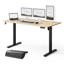 Rašomasis stalas reguliuojamo aukščio SENSE7 Nojo Light, 140 cm x 70 cm, 72 - 118 cm, juoda sp./šviesiai ruda sp.