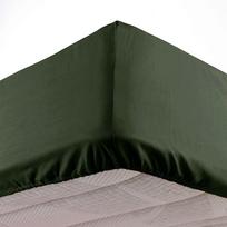 Khaki spalvos iš mikropluošto paklodė su guma 90x190 cm Oscar – douceur d'intérieur