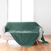 Žalios spalvos iš mikroflanelės lovatiesė 180x220 cm Arya – douceur d'intérieur