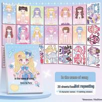 Princess Costume Sticker Journal: DIY Full-Body Transformation & Children's Makeup Craft Book