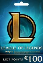 League of Legends Gift Card 100€ - Riot Key - EUROPE Server Only