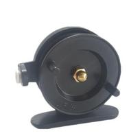 Tolimųjų nuotolių poledinės žūklės ritė su metaliniu priekiu, ideali žvejybai žiemą Type 60 black plastic juoda