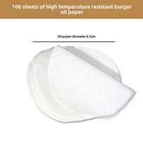 Spalvingas mėsainio presas, skirtas mėsos pyragams gaminti – tiekimas per sieną su pasirenkamu aliejiniu popieriumi ir plastikine rankena 8.5CM silicone oil paper (100 sheets)