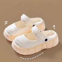 Summer New Cave Shoes for Women Fashion EVA Anti Slip Beach Wearing Outdoor Indoor Flat Clogs Sandals Women's Garden Shoes 35-36
