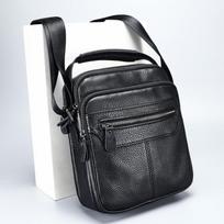 Vyriškas tikros odos rankinis krepšys per petį Aukščiausios kokybės oda Odinė crossbody rankinė Vyriška minkštos odos maža kuprinė juoda