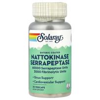 Solaray Nattokinazė Serrapeptazė VegCap, 30 vnt. 30 pcs - 1 ea