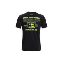 Under Armour Project Rock Letter Print Crew Neck Sports T-Shirt Men Tops Black 1361725-001 S