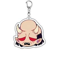 Demon Slayer Kimetsu No Yaiba Infinity Castle Acrylic Keychain Accessories Bag Charm Creative Akaza Action Figure Model Toys Poseable Articulated