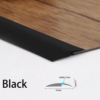 100 cm guminis grindų apipjaustymo diržas Lipni grindų apdailos juostelė slenkstinė juostelė aukštai ir žemai kilimų sujungimo juostelė within 3mm【100cm/pcs】 juoda