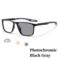 Outdoor Square Frame Photochromic Myopia Glasses Anti-blue Light Color Changing Sunglasses Prescription Minus Eyeglasses Diopter 0