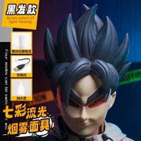 Sandėlyje Dragon Ball Super Saiyan Keičiantis pavidalą Šviečianti kaukė Spalvingi žibintai Rūko efektas Cosplay rekvizitas Vaidmenų žaidimas Staigmena Dovana Apvalus Sensorinis