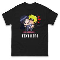 Personalizuotas Jūsų Vardas Naruto & Hinata Vyriški Marškinėliai Moteriški Viršutiniai Drabužiai T-marškinėliai Valentino Dienos Viršus S