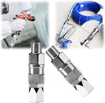 652F 2Pcs Steel Airless Sprayer Swivels Fittings Joints 1/4 Rotating Hose Connectors 360Degree Rotation For Pressure Guns China Mainland