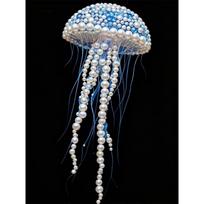 DIY Diamond Art Pearl Painting Kit for Adults,Jellyfish Special Shaped Pearl Art Painting Wall for Home Office Decor Handmade Gift 30x40cm