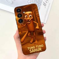 Tung Tung Tung Sahur Phone Case For Samsung S25,24,21,22,23,20,S30,Ultra,Plus,Fe,Lite,Note,5G Black Cover SamsungS22ULTRA5G
