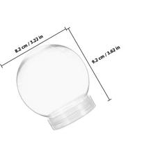 12Pcs DIY Clear Plastic Snow Globes Screw Caps Fillable Water Globes Perfect Winter Holiday Decor Craft Kit for Kids Adults 7X6X6CM