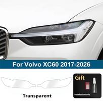 Individualiai pritaikytas TPU PPF Volvo XC60 2017-2026 modeliams, didelio blizgumo dūminės juodos spalvos, iš anksto supjaustyta automobilio priekinių žibintų apsauginė plėvelė, atspari įbrėžimams vinilinė plėvelė For XC60 17-26 CLR