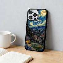 Art Van Gogh Žvaigždėtas saulėgrąžų telefono dėklas iPhone 17,16,15,14,13,12,11 Plus,Pro Max,XS, Spalvotas sidabrinis telefono dėklas Funda Dangtelis iPhone16se4
