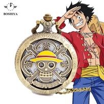 Vienas Gabalas Piratų Karaliaus kišeninis laikrodis šviečiantis senas laikrodis vintažinis atverčiamas pakabukas vaikų studentų karoliai anime Pramoginis Žaisti saugiai Draugiškas vaikams Linksmas