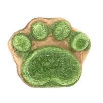 Cat Snacks Paw Shape Dried Indoor Kitten Snacks Teeth Cleaning Supplement Pet Chews for Large Small Feline Rewarding Care Daily žalia
